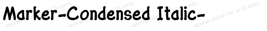 Marker-Condensed Italic字体转换